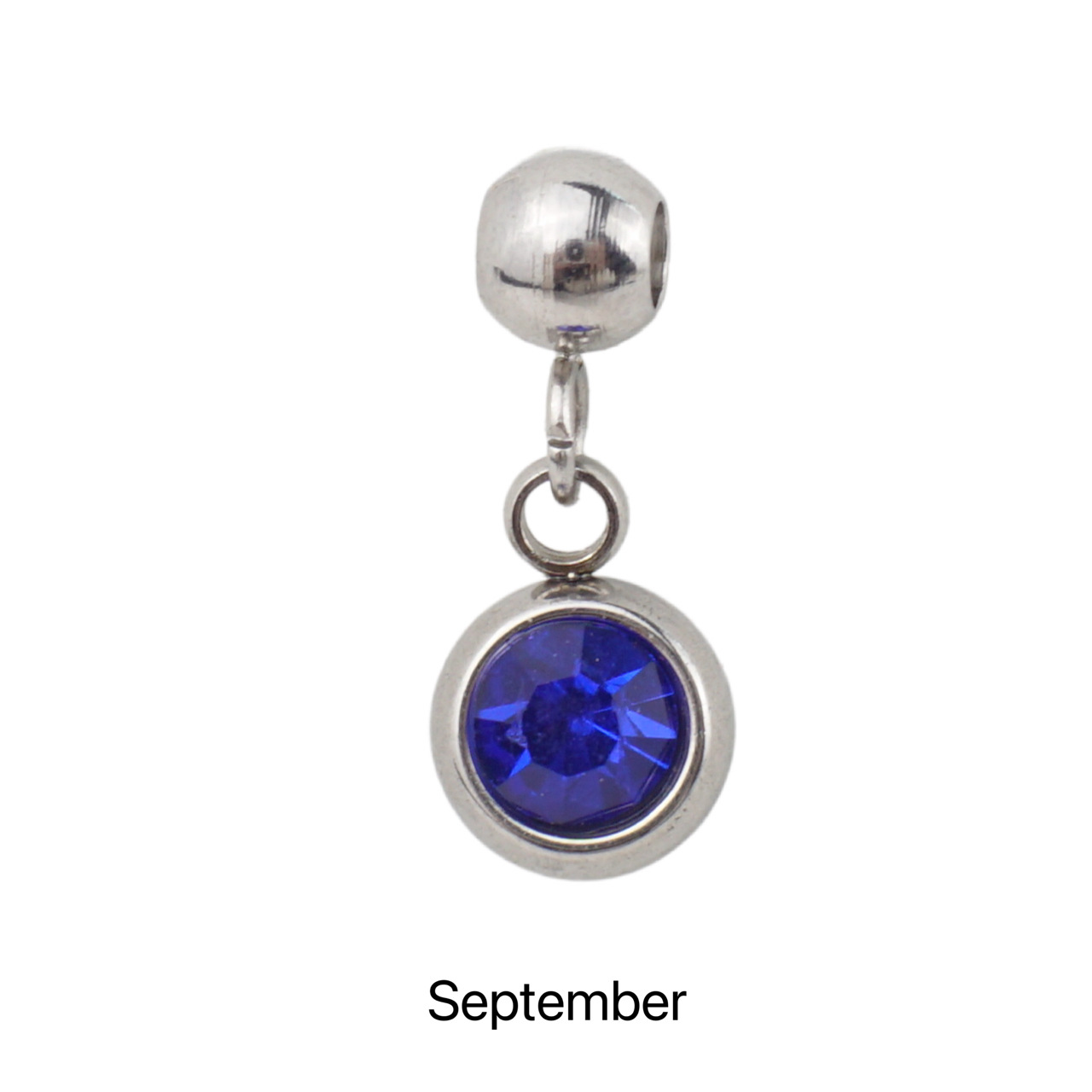 10g Weight Pendant Jewelry Making Type Birthstone Inlay Material DIY Jewelry Accessories Classification 5 PCS/Package Quantity 304 Stainless Steel Material Round Pattern All Seasons Season Simple Style Style 5 PCS/Package 304 Stainless Steel Birthstone Round Pendant 1