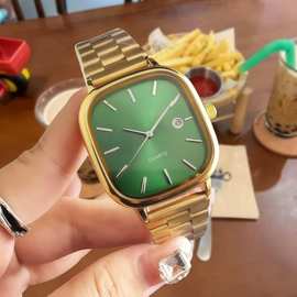 手表石英高级感带日历石英女表外贸爆款男时尚高级感小巧精致表