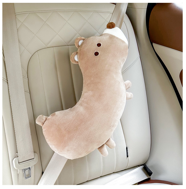 Car seat belt shoulder protective cover children's pillow cute cartoon anti-tightening neck protective cover car baby sleeping pillow