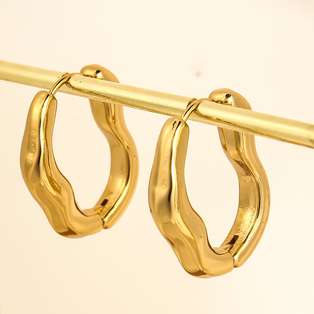 Earrings Classification 1 Pair Retro Classic Style Geometric Plating Titanium Steel Earrings