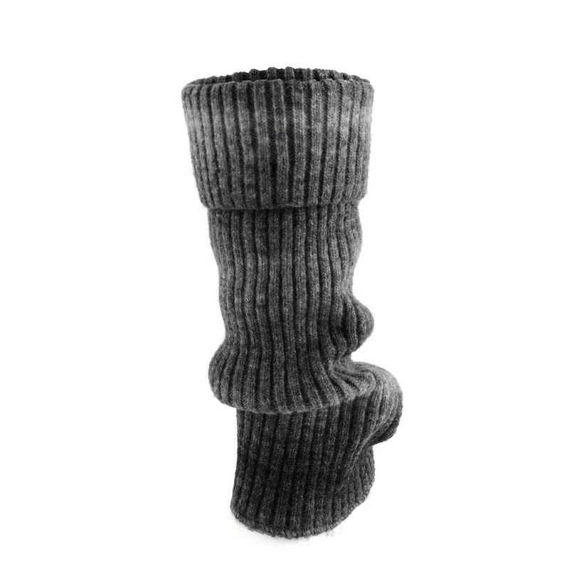 Scaldamuscoli arricciati in stile retrò caldo da donna, con colori sfumati, eleganti coprigambe lunghi in pile lavorato a maglia y2k_voghion.com