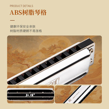 敦煌Ｄ1008　10孔布鲁斯　口琴　Ｇ调　初学　成人专业　跨境电商