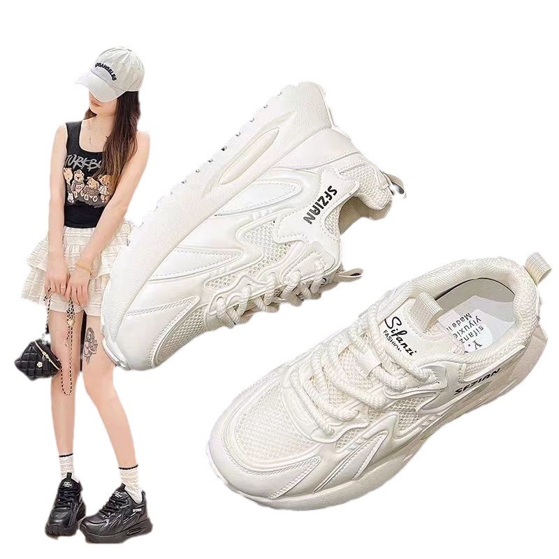 Zapatos Gump de verano de 2024 delgados zapatos casuales ultra suaves coreanos de moda para mujeres zapatos deportivos para mujeres