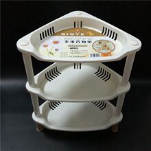 小号三角架3层桌面整理篮浴室置物组合架厨房角落储物架收纳架