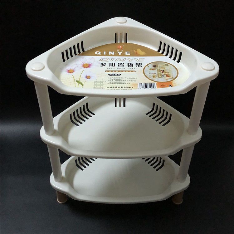 小号三角架3层桌面整理篮浴室置物组合架厨房角落储物架收纳架