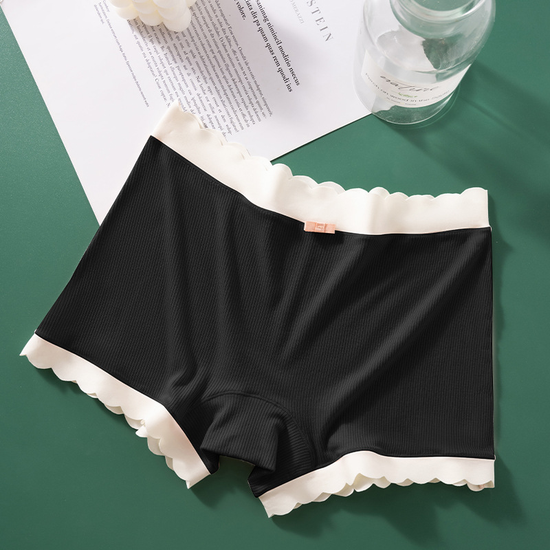 Bóxer calzoncillos pantalones de seguridad cómodos de 200 kg de gran tamaño para mujer, calzoncillos de cuatro esquinas antibacterianos de algodón antideslumbrantes dos en uno.