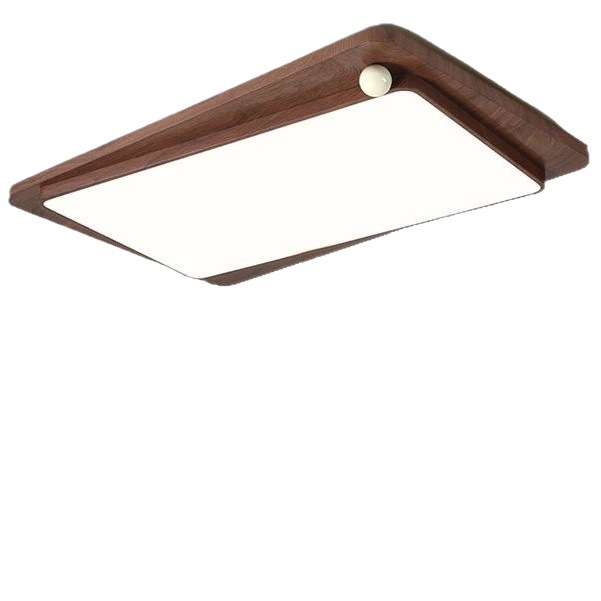 Luz principal de la sala de estar 2025 nueva lámpara de dormitorio de color de madera de nogal nuevo estilo chino protección ocular de espectro completo lámpara de techo de estilo antiguo