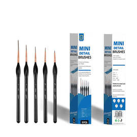 勾线笔5支装尼龙毛三角杆描边极细美甲手绘水彩丙烯油画笔刷批发