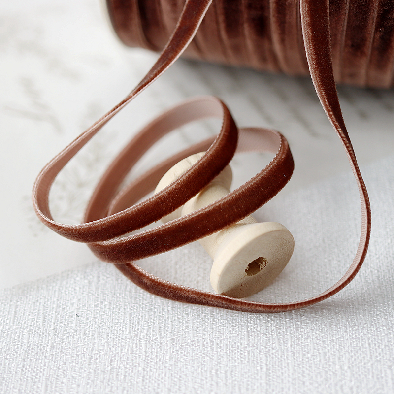 1cm/0,6 cm cinta de terciopelo de color cinta de cisne cinta de bricolaje material hecho a mano cinta cinta cinta decorativa