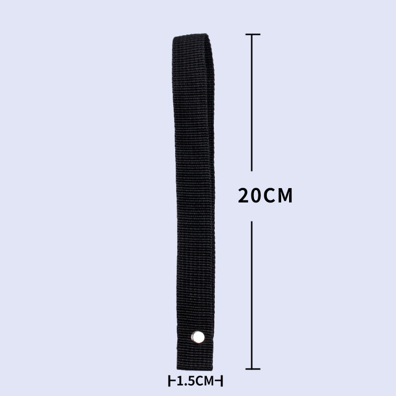 Gancho para coche eléctrico correa remache engrosamiento patrón americano correa perforada para llevar mosquetón bicicleta de carga