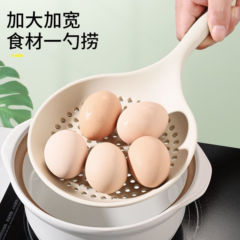 Cuchara de silicona de grado alimenticio resistente a altas temperaturas cuchara de pesca de fideos de cocina casera sopa de polvo de drenaje de agua gran sopa de fideos de pesca