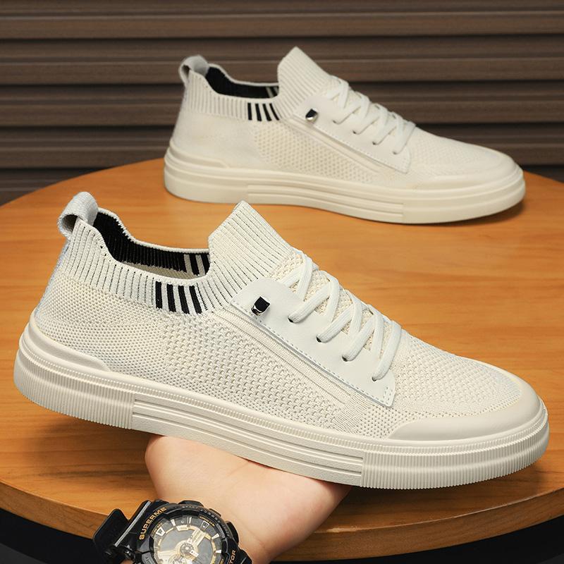 Primavera y verano nuevos zapatos de hombre de un solo pie transpirables delgados zapatos casuales transpirables de tejido aéreo juvenil zapatos de panel de malla image 3