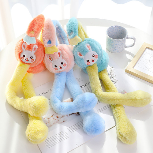 Moving bunny ears, cute air bag earmuffs, women's winter warm earmuffs, students and children's antifreeze ear warmers