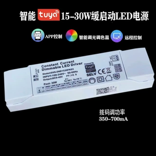 智能APP驱动电源ZIGBEE涂鸦18-30W调光调色高PF过认证带拨码led灯