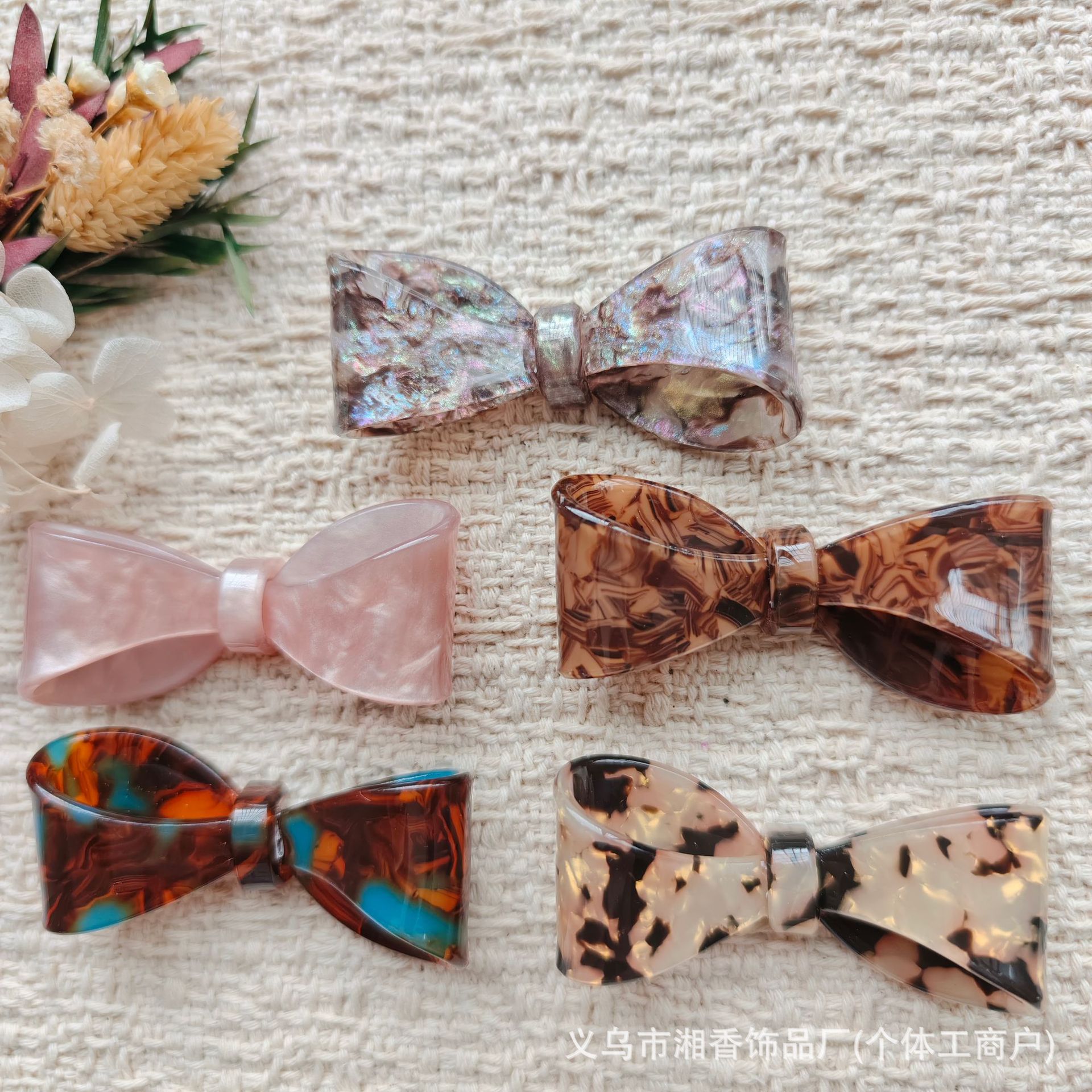 Retro de alto nivel estampado leopardo arco boca de pato clip borde acido diy accesorios de joyería image 3