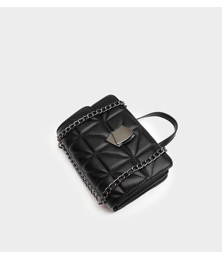 Damen echte Kette Tasche Damen Mode Schulter Messenger Bag Mini Tasche_voghion.com