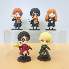 Factory Direct Sale Harry Potter Action Figure Mage Ron Hermione Luna Cake Model Shelf Decor Set of 5 Pieces