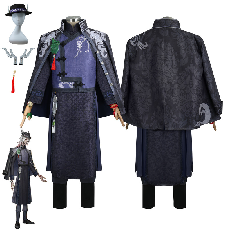 The fifth personality cos clothing the soul of the umbrella Kirin businessman cosplay clothing black and white impermanence cos role play The fifth personality cos clothing the soul of the umbrella Kirin businessman cosplay clothing black and white impermanence cos role play