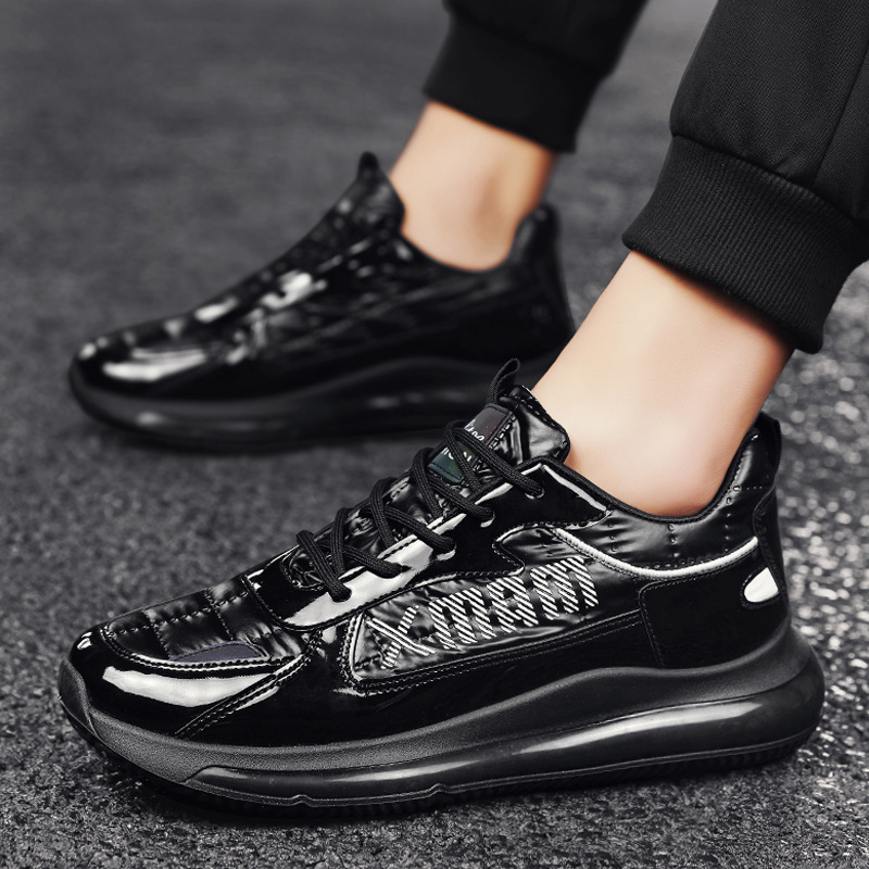Spring round toe textile daily solid color mesh black injection…