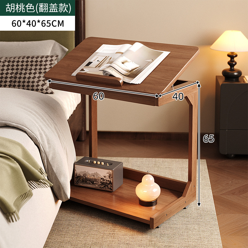 Mesita de noche, dormitorio doméstico, madera maciza extraíble 2025, nueva creatividad en lugar de un lado pequeño, estante de cabecera