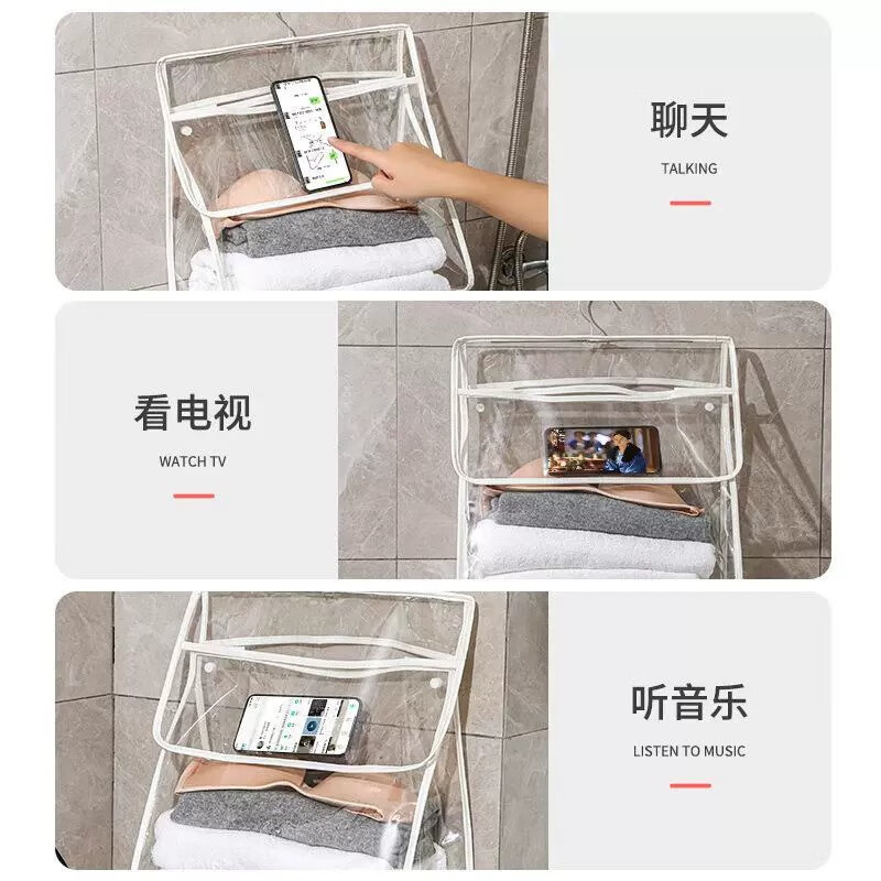 批发浴室挂衣袋卫生间洗澡防水衣服袋子神器悬挂式收纳挂袋袋装|undefined