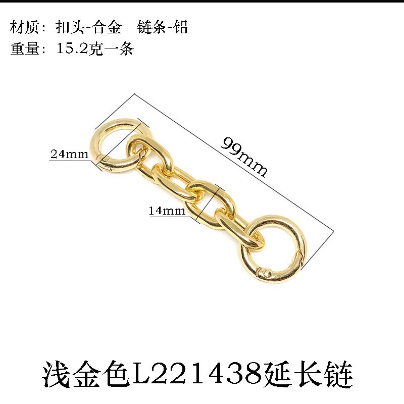 L221438# light gold extended chain