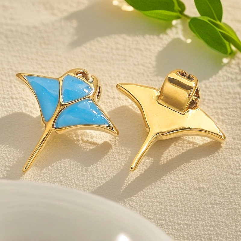 Acero inoxidable ins viento esmalte goteo de aceite multi-estilo colgante de color vacío preservación de color DIY collar joyas accesorios al por mayor