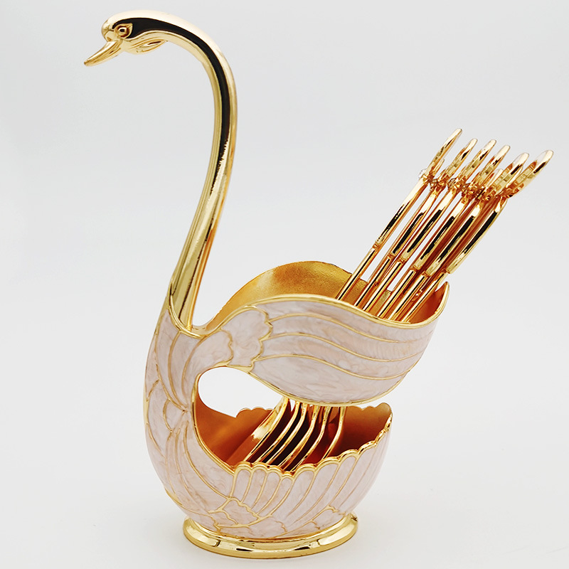 골드 앤 화이트 라지 [스푼 여섯 개]