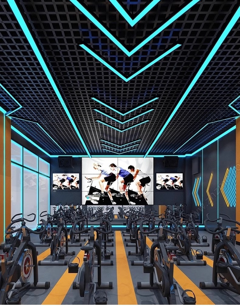 LED empalmado lámpara de barra larga sala de juegos centro comercial supermercado sala de baile ciudad de juegos para niños parque de juegos luz de modelado