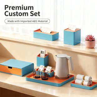 Wholesale Custom ABS Amenity Tray Tissue Set