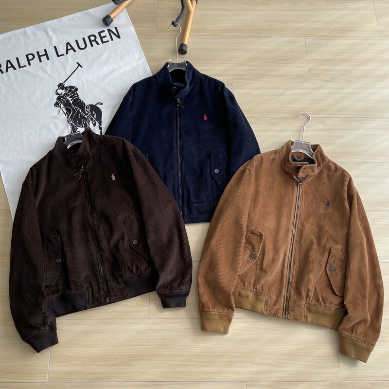 High-Quality Cross-Border Vintage Harrington Stand-Collar Jacket with Embroidered Pony Design in Corduroy, Old Money Style High-Quality Cross-Border Vintage Harrington Stand-Collar Jacket with Embroidered Pony Design in Corduroy, Old Money Style