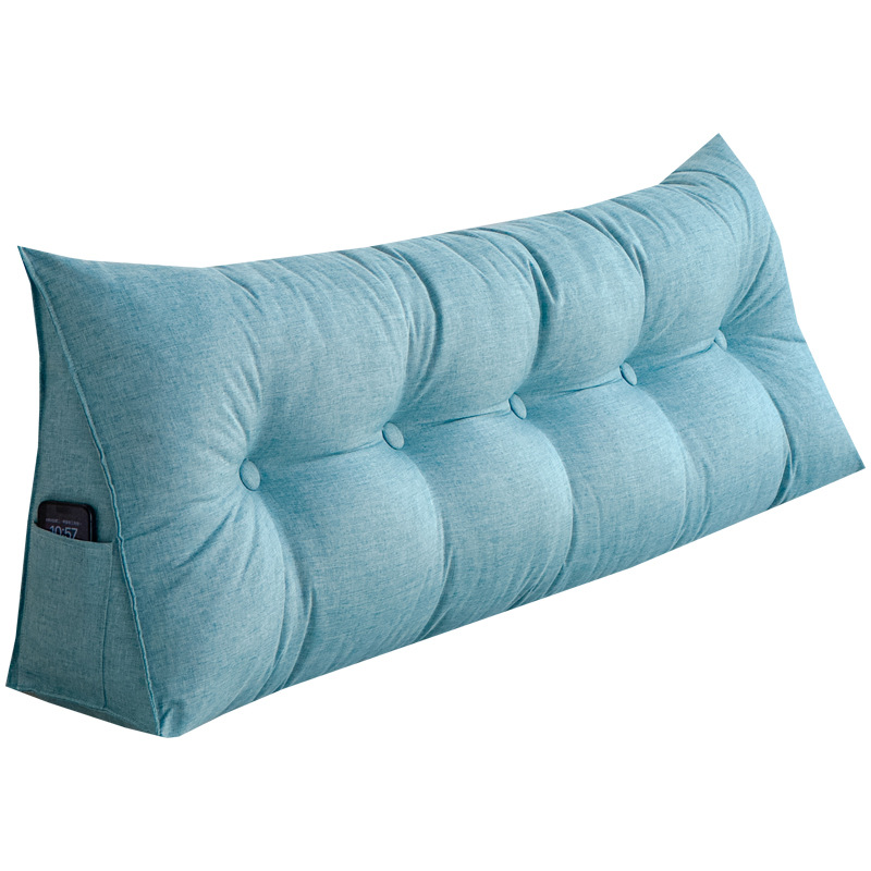 綿麻のベッドのない柔らかいバッグのクッションの大きい背もたれのクッションの2024新型のベッドの枕の三角の畳は直接壁に寄りかかっています。