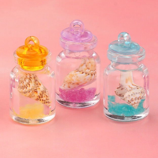 Transparent Glass Bottle Simulation Conch Luminous Floating Bottle Shell Earrings Bag Keychain Pendant diy Jewelry Accessories Transparent Glass Bottle Simulation Conch Luminous Floating Bottle Shell Earrings Bag Keychain Pendant diy Jewelry Accessories