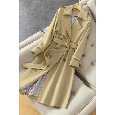 have more cash than can be accounted for Windbreaker Girls Versatile new pattern spring and autumn Korean Edition Retro Little coat overcoat temperament Show thin Manufactor