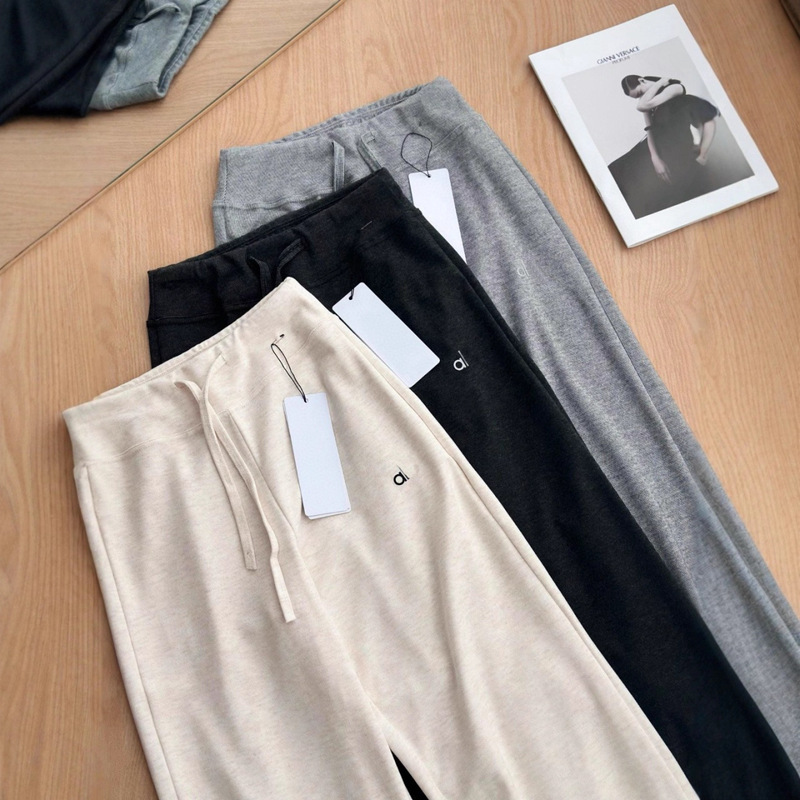 A10 Autumn High-Waisted Drapey Sports Casual Pants Slimming Versatile Loose Drawstring Wide-Leg Pants A10 Autumn High-Waisted Drapey Sports Casual Pants Slimming Versatile Loose Drawstring Wide-Leg Pants