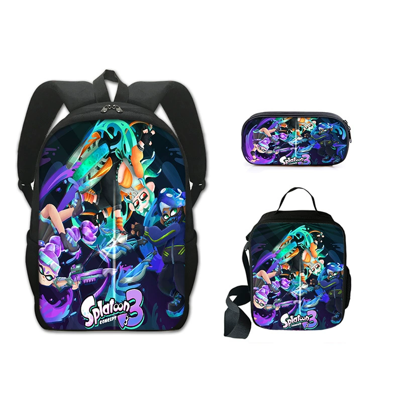 Backpack, pencil case, set, new collection, polyester, 3 piece set