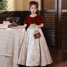 儿童礼服公主裙2025女童高端轻奢小众生日宴会钢琴女童礼服蓬蓬裙