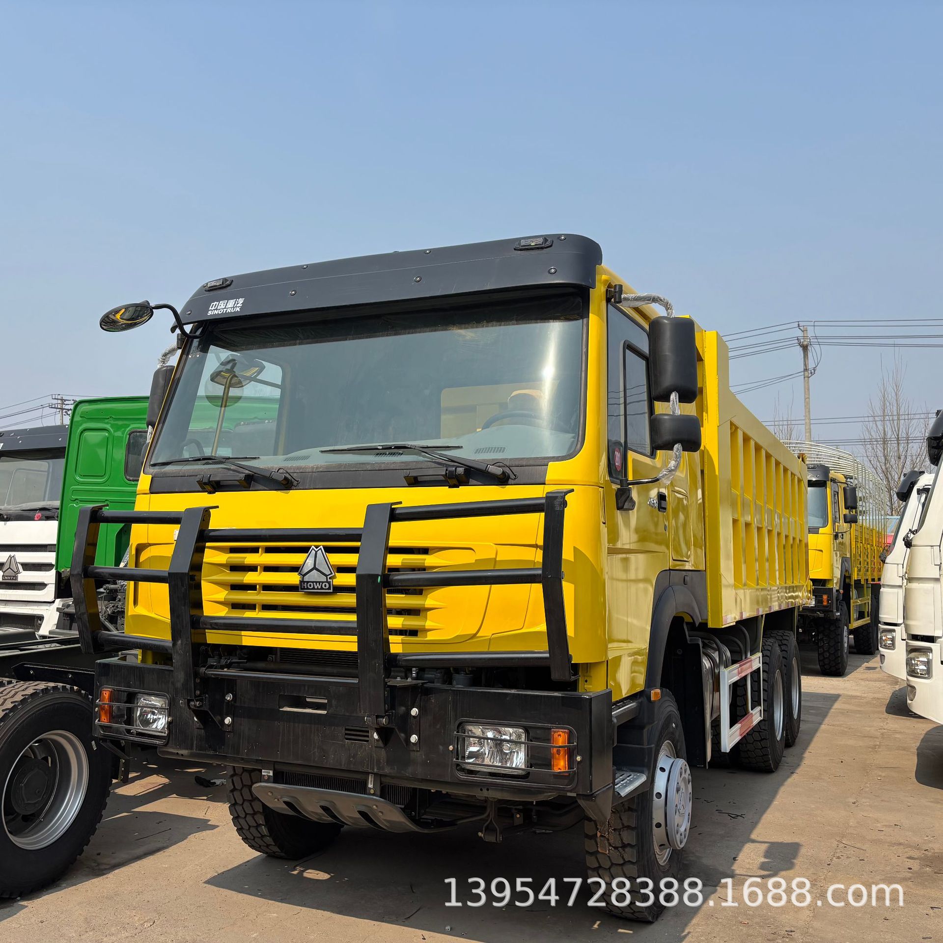 Used Sinotruk Dump Truck for Sale, Rear Eight-Wheel Dump Engineering Vehicle, Used Rear-Turn Howo Transport Export Vehicle