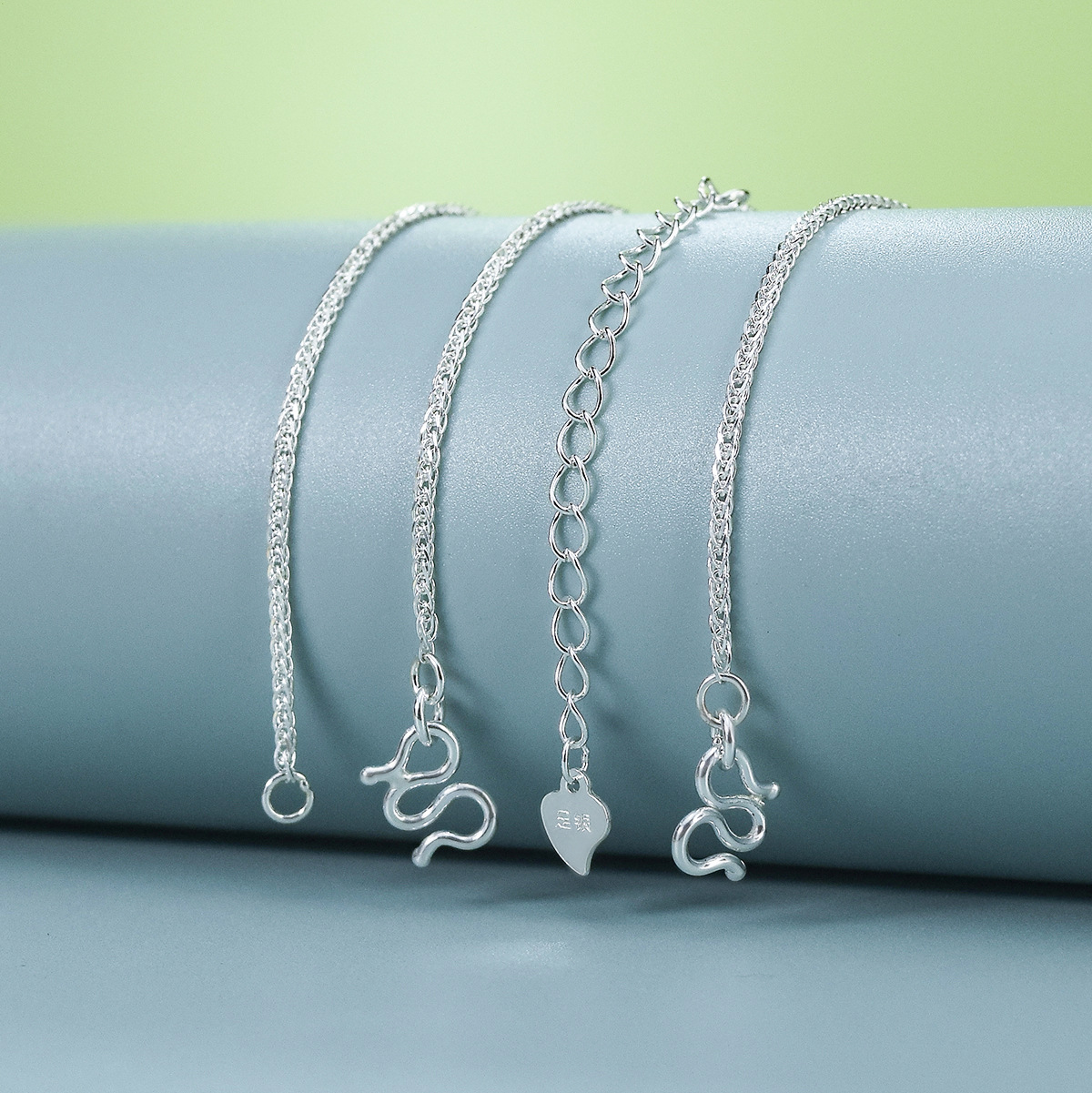 S999 Solid Silver Necklace 25 Chopin Pure Silver Necklace Dream Shattered Geometric Chopin Layered Lock Bone Necklace Versatile Extending Chain