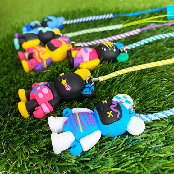 Cross-border Golf TEE Cute Violence Bear Hanging 83mm Plastic Ball Nail Anti-lost Golf Seat Matching