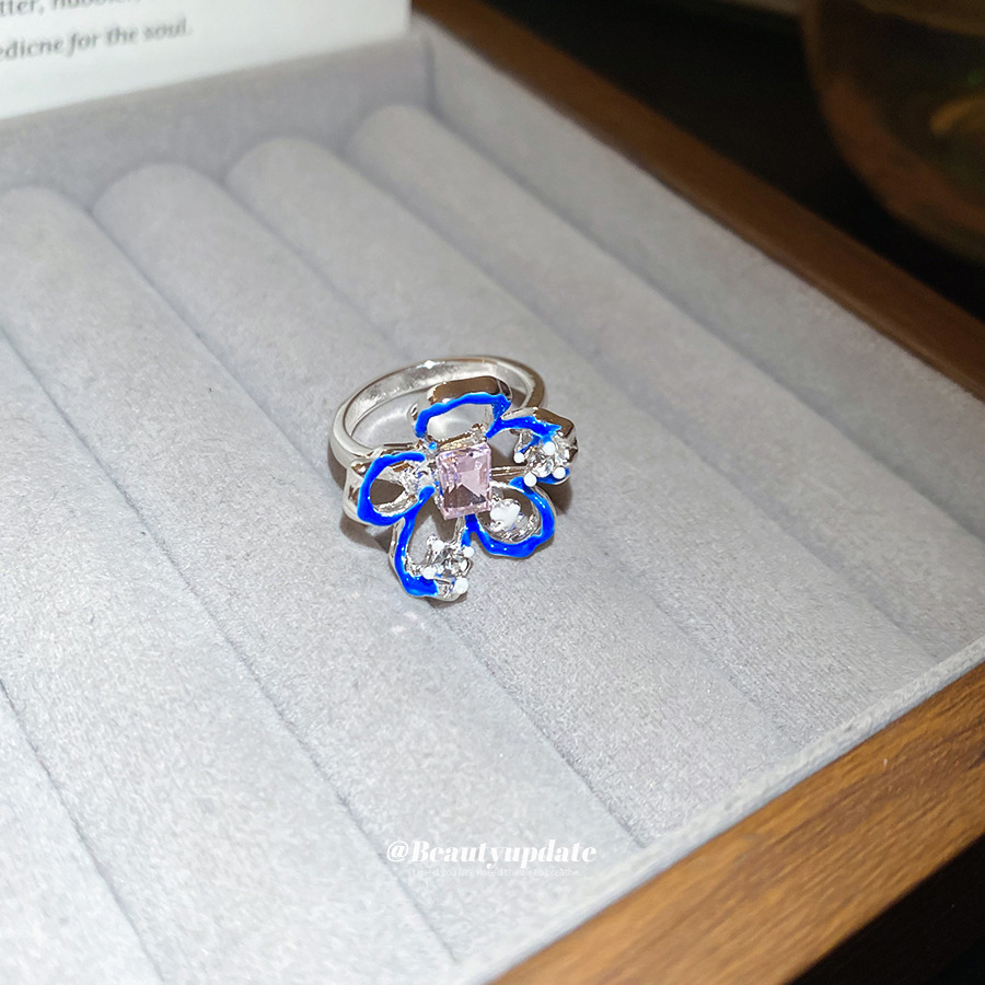 Ilaid Diamod Huile Goutte Fleur Creuse Ouverte Tempérament Frais Doux Idex Figer Léger Luxe Sensation Haute-ed Rig Pour_voghion.com