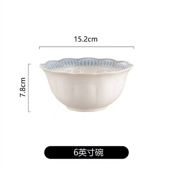Ceramic set, gift box, tableware, retro soup bowl, light luxury style
