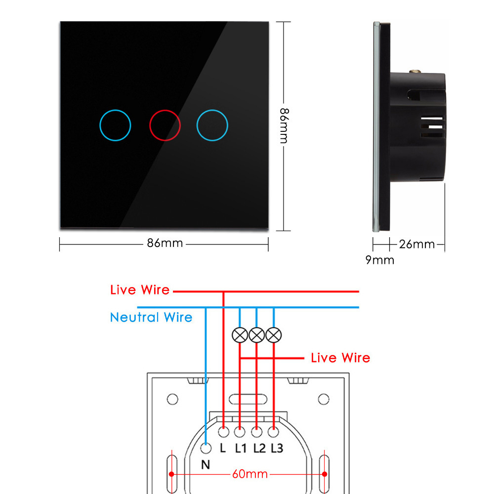 Interruptor inteligente de graffiti, fuego único, fuego cero, app universal, teléfono móvil para controlar el interruptor WiFi de la pared de las regulaciones europeas y americanas image 6
