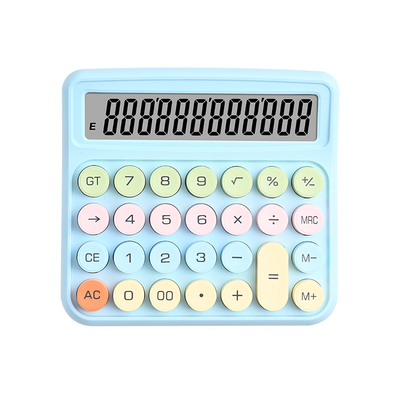 Calculadora de teclado de color de dopamina Calculadora mecánica de oficina de alto valor de 12 bits computadora de oficina