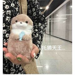 かわいい小さなカワウソを抱えた魚ぬいぐるみペンダント人形ギフトギフトかわいいクリエイティブギフト