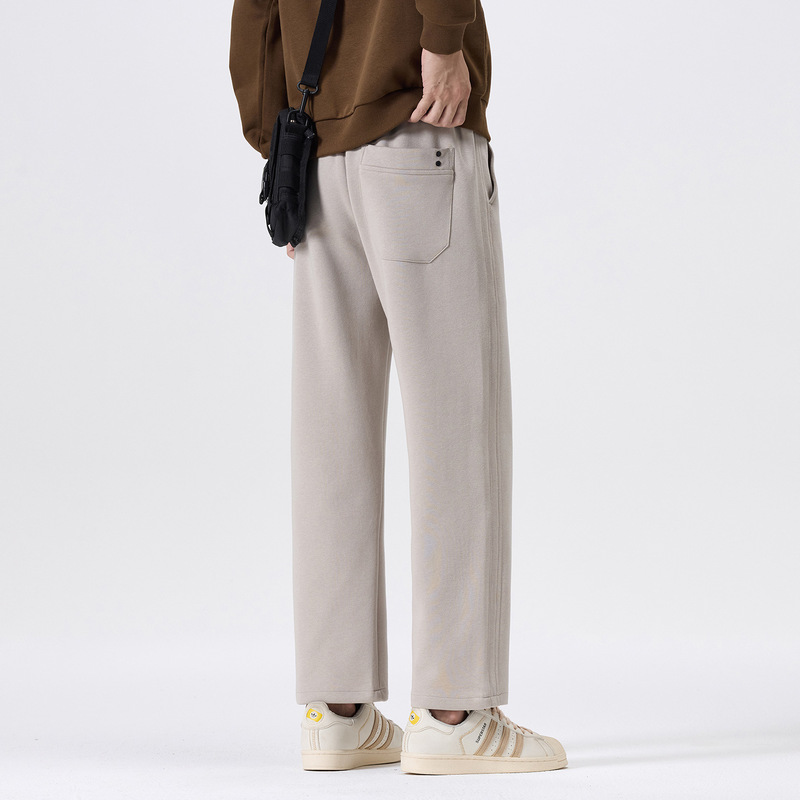 New autumn Japanese retro men's loose-fitting cropped casual pants, basic versatile wide-leg casual pants for men, trendy New autumn Japanese retro men's loose-fitting cropped casual pants, basic versatile wide-leg casual pants for men, trendy