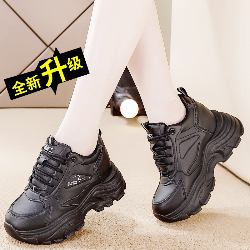 Aumentar la altura dentro de la talla, zapatos de invierno de 2024 para mujeres, zapatos deportivos ligeros para mujeres.