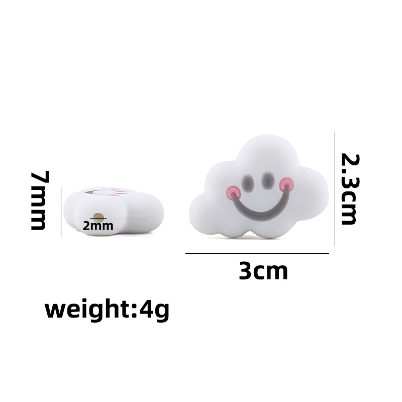 Creativo DIY bebé suministros nube erizo joyería de silicona bebé pezón anti-gota cadena molar mordedor pulsera Accesorios