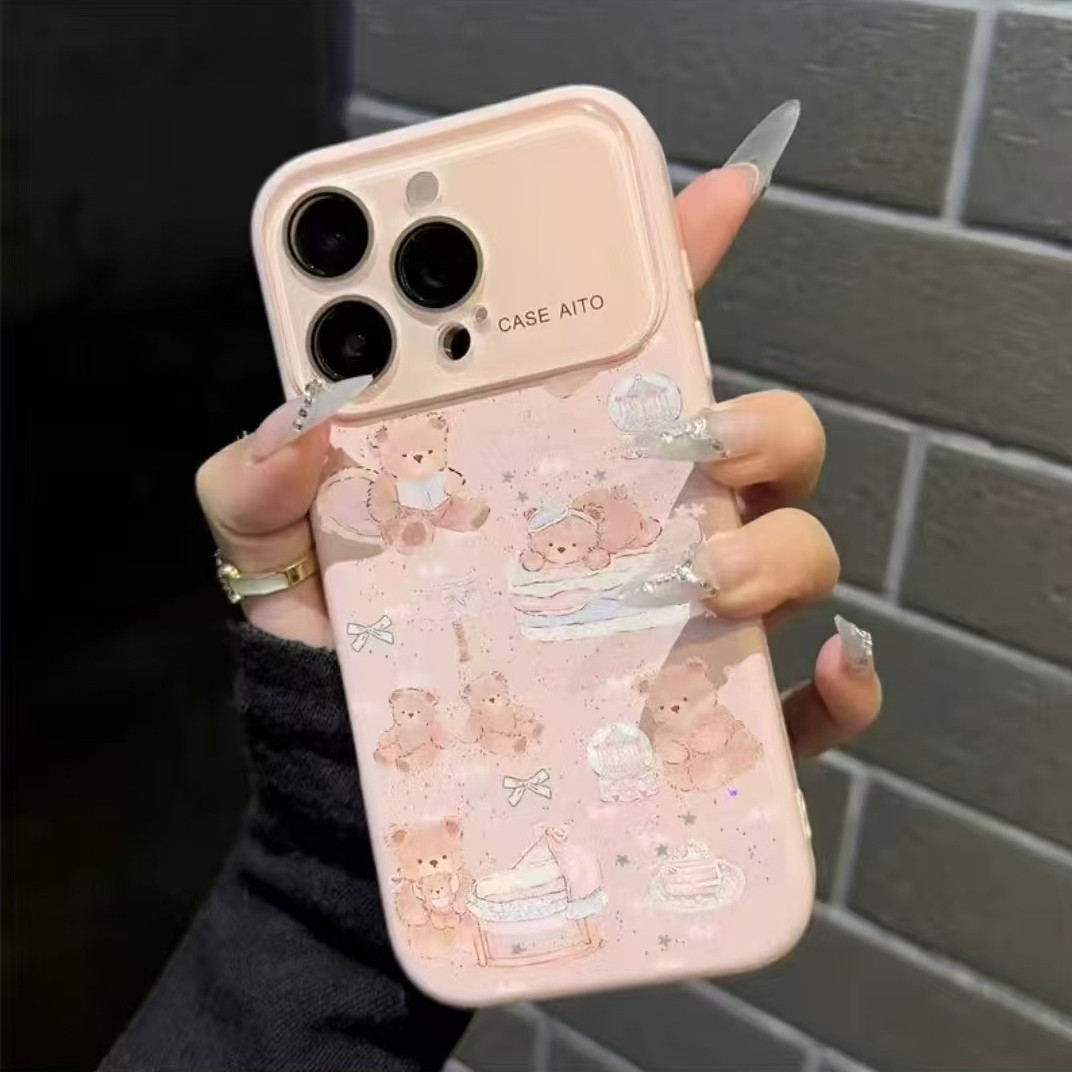 卡通玩偶小熊适用iPhone17PROMAX手机壳新款16/15/14小众13全包12