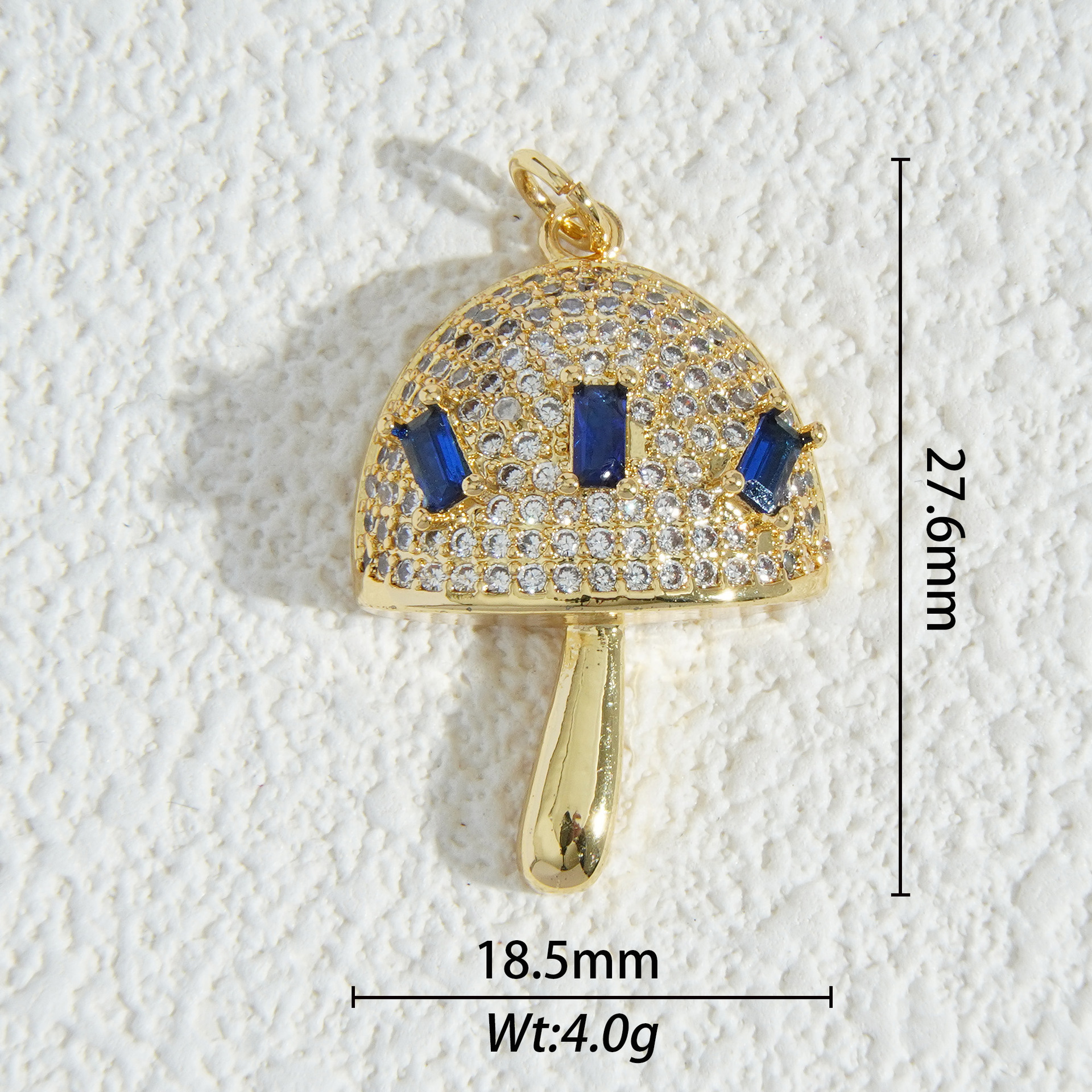 18K oro micro-cristalino accesorios de piedra estrella luna mariposa flores amor colgante DIY collar material pendientes